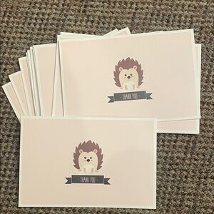 NWOT 4x6 Thank You cards 🦔